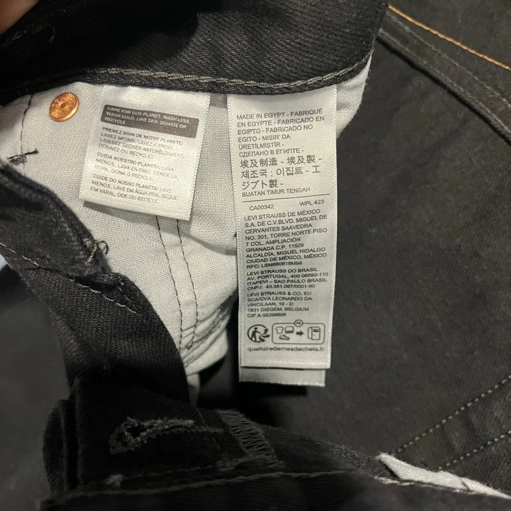 Levi's 501 Original Fit Jeans Men 36x36 Black Straight Leg Denim Button Fly NWT